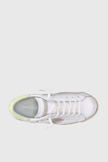 Sneaker Prsx Veau Croco Pop Blanc Jaune Bianco/giallo Fluo Donna - 5