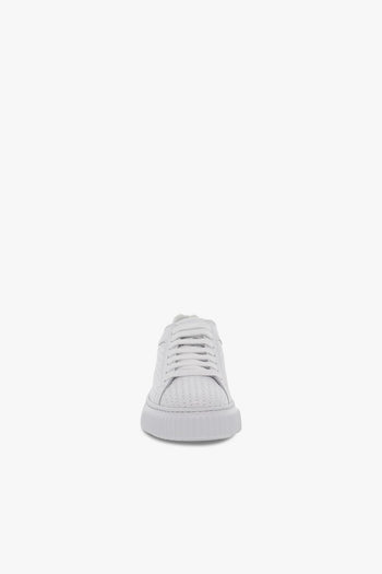 Sneakers LIPARI WOVEN in pelle bianco - 4