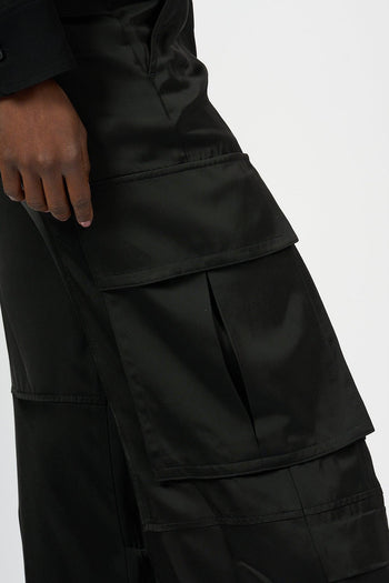 Pantalone Police Raso Nero Donna - 5
