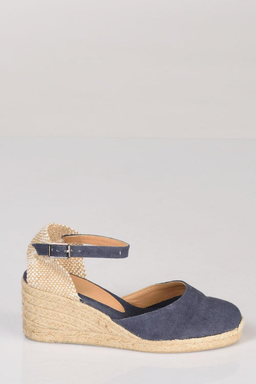 Espadrillas Zeppa Blu Chiaro Donna