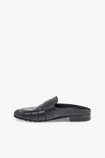 Sandalo basso SABOT MOCASSINO in pelle nero - 3