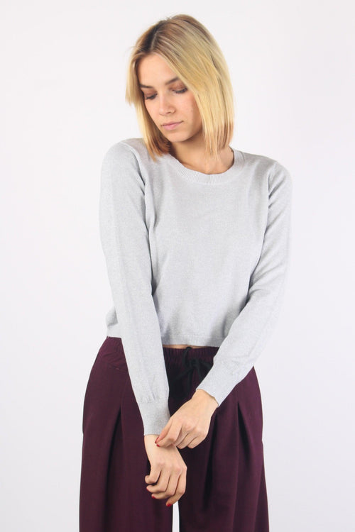 Maglia Scatoletta Lurex Grigio