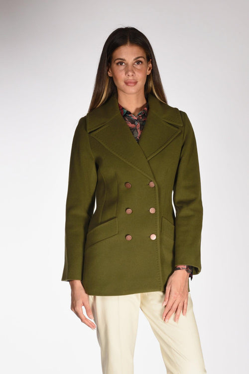 Giacca Doppiopetto Verde Donna