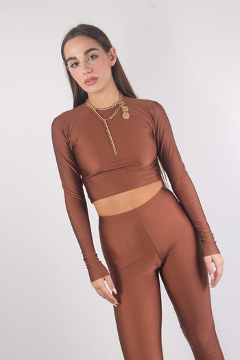 Crop Top Paricollo Ml Brown - 5