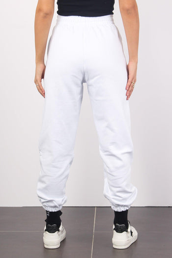 Pantalone Felpa Basico Bianco - 5