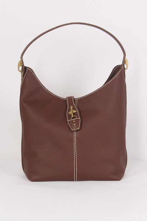 Borsa Hobo Ganci Marrone