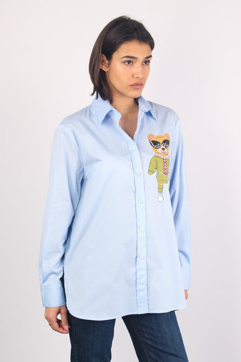 Camicia Orsetto Scritta Azzurro - 3