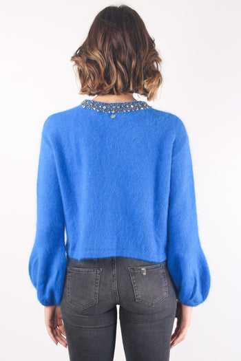 Cardigan Ricamo Galactic Blue - 2