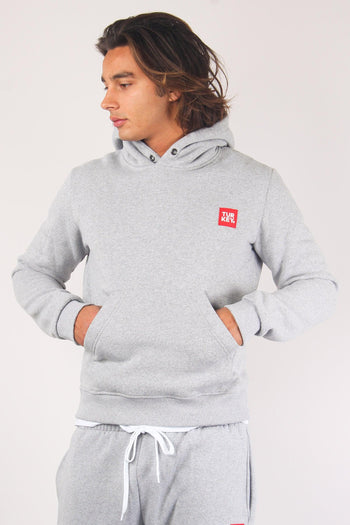 Felpa Cappuccio Basica Grey - 5