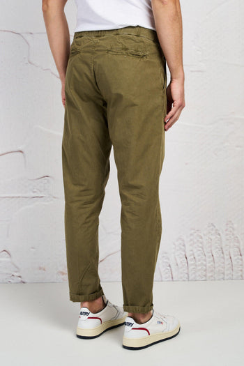 Pantalone Elastico in Vita e Coulisse Colore Verde 6495 - 4