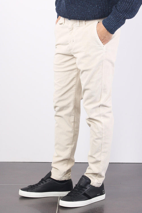 Pantalone Chino Velluto Panna - 2