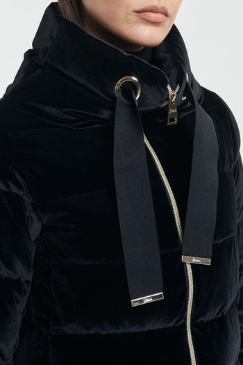 Piumino Velluto Nero Donna - 7