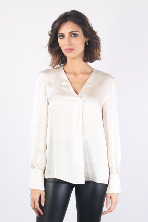 Dinamo Blusa Scollo V Bianco