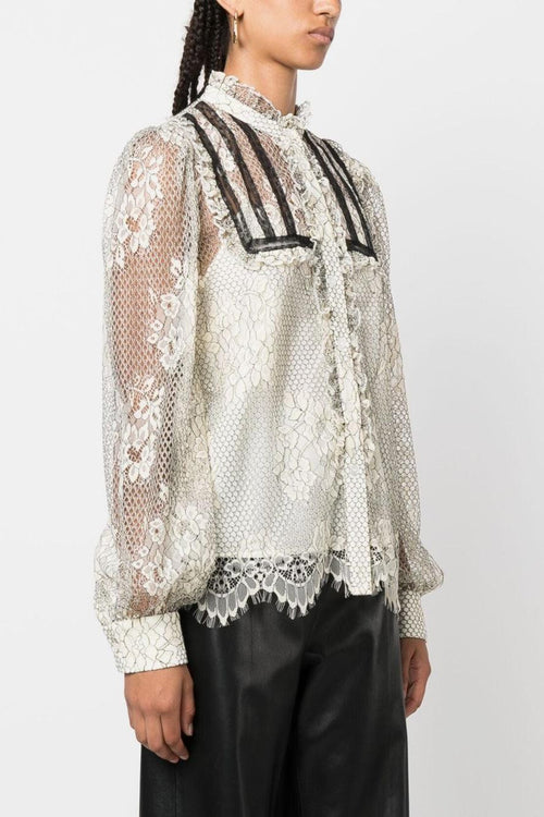 Camicia Bianco Donna Pizzo