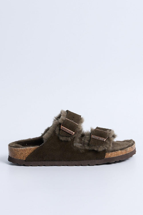 Ciabatta Arizona Shearling Marrone Donna - 1