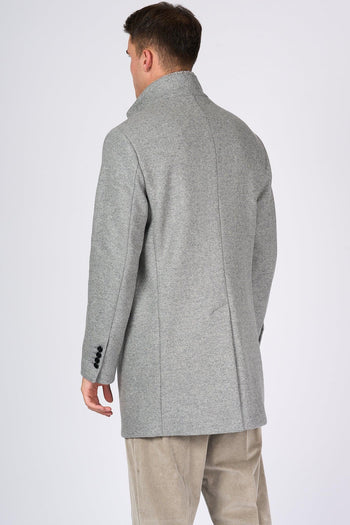 Cappotto Lana Grigio Chiaro Uomo - 4