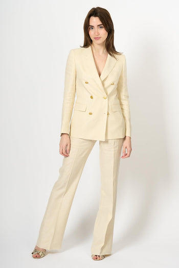 Tailleur Lino Ecru Donna - 6