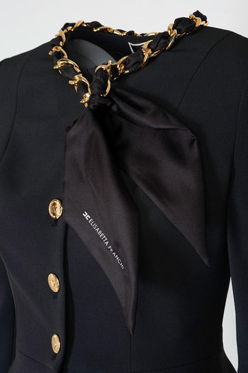 Giacca con catena e foulard - 5