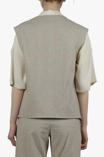 - Gilet - 410174 - Beige/Verde acqua - 5