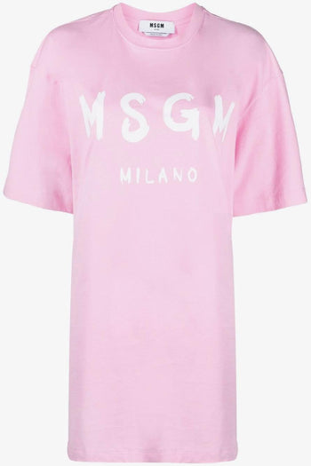 Abito Rosa Donna modello T-shirt con stampa - 6