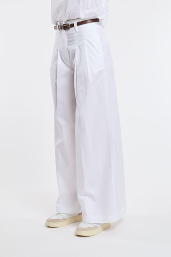 Pantalone Rasatello di Cotone Stretch Bianco - 2