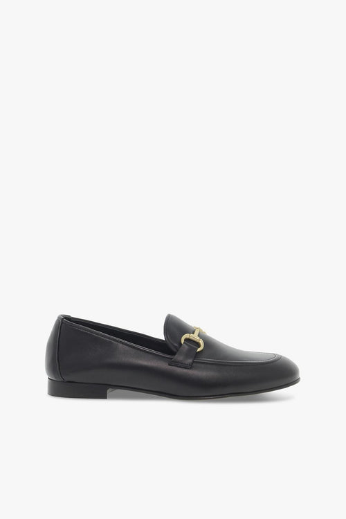 Scarpa bassa GUCCI DANDY MOCASSINO in pelle nero e oro