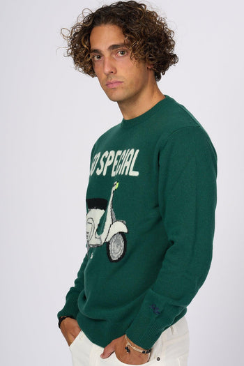 Saint Barth Maglia Vespa 50 Special Verde Uomo - 3