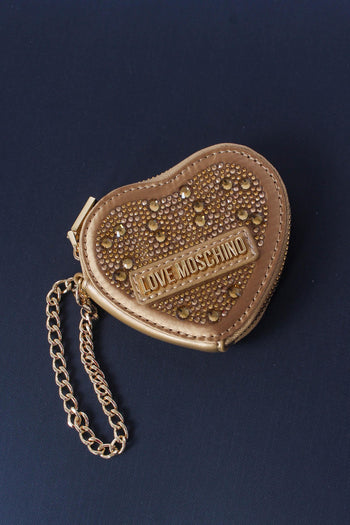 Portamonete Cuore Strass Champagne - 3