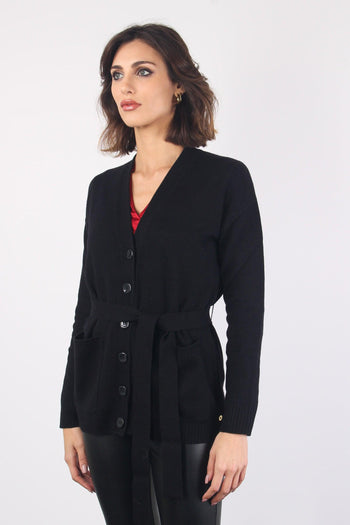 Isola Cardigan Over Riga Nero - 5
