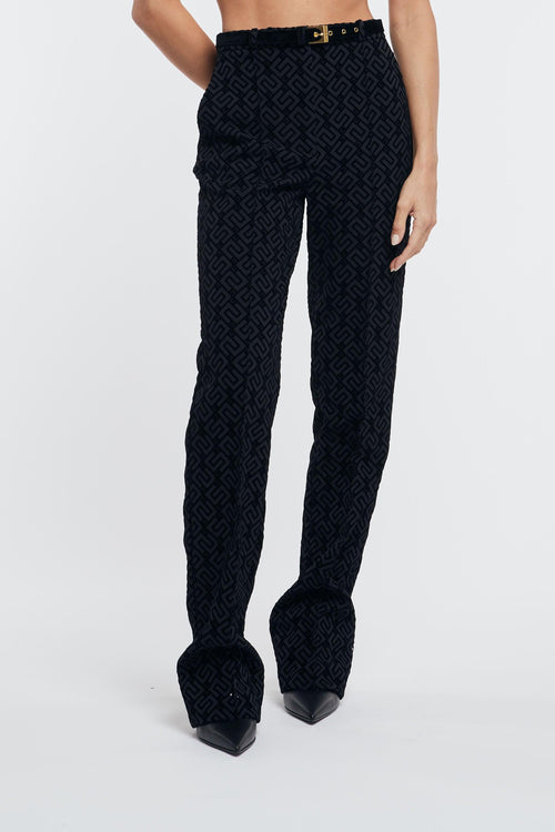 Pantalone con Cintura Nero Donna