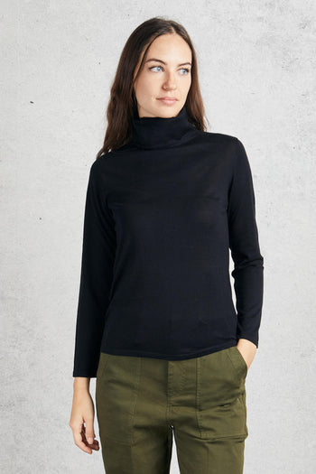 Maglia Dolcevita Nero Donna - 7