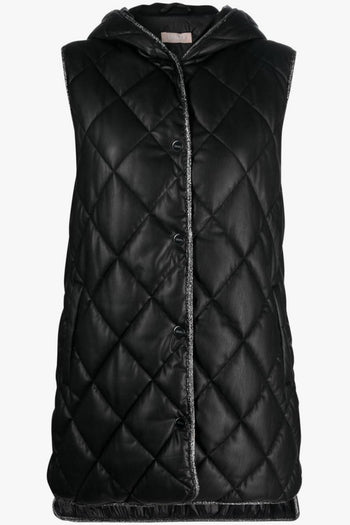 Gilet Nero Donna smanicato trapuntato - 5
