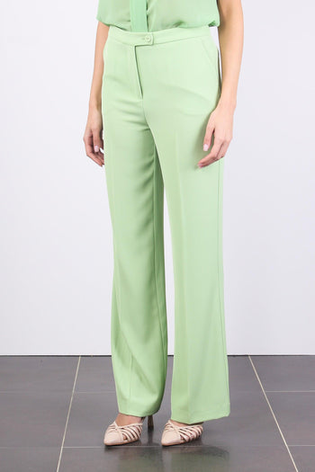 Pantalone Palazzo Fluido Verde - 4