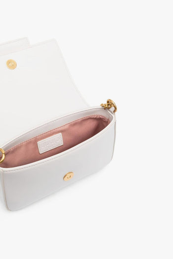 Borsa Bianco Donna a tracolla con placca logo - 2