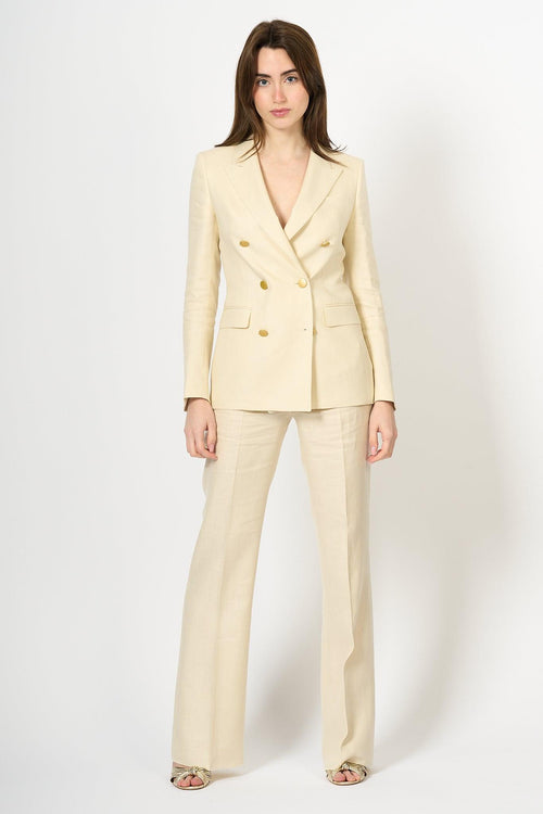 Tailleur Lino Ecru Donna