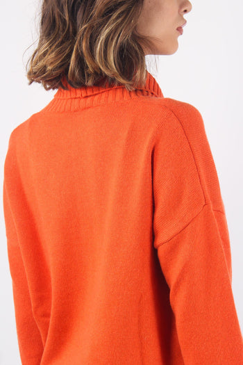 Sera Maglia Collo Alto Arancio - 5