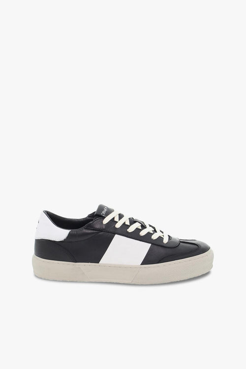 Sneakers ESSENTIAL in pelle nero e bianco