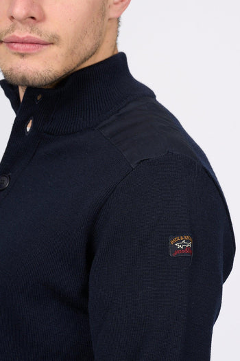 Maglia Bottoni Blu Uomo - 5
