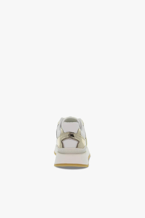 Sneakers in ecopelle e laminato bianco e oro - 2