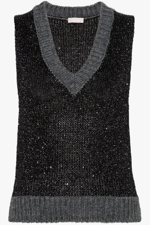 Maglia Grigio Donna a V