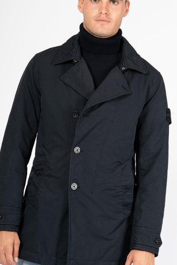 Trench Corto Blu Navy Uomo - 3