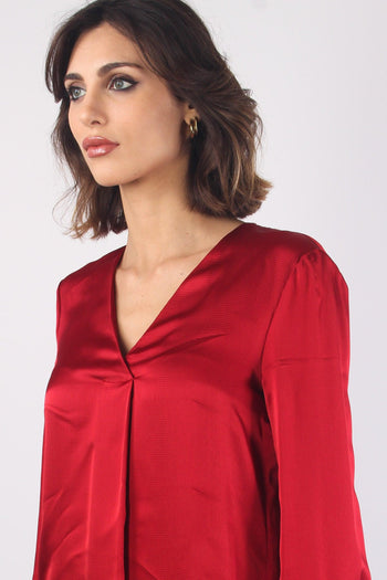 Dinamo Blusa Scollo V Rosso - 5