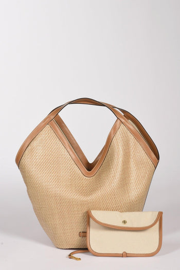 Borsa Anfora Beige/beige Scuro Donna - 8