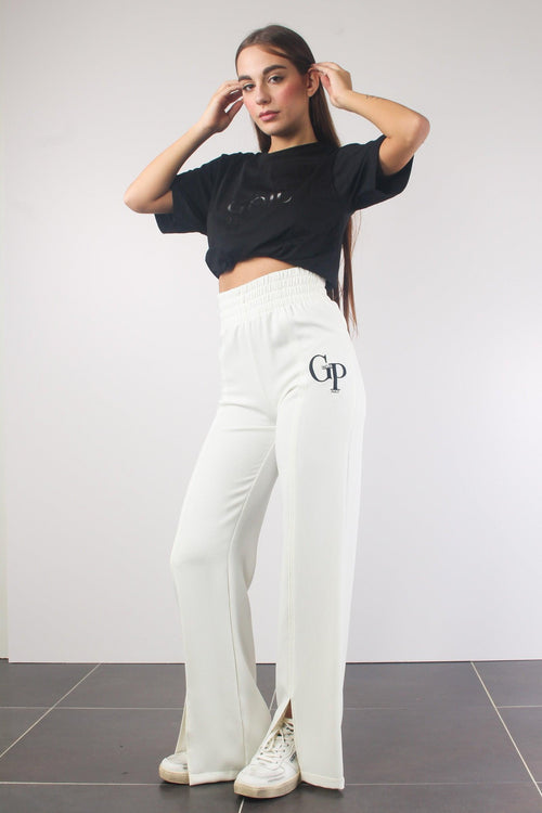 Pantalone Palazzo Spacco Off White