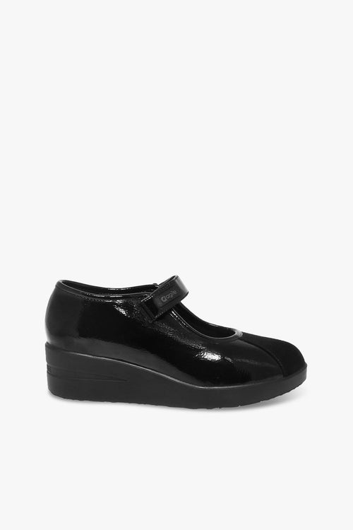 Décolleté AGILE in vernice e camoscio nero