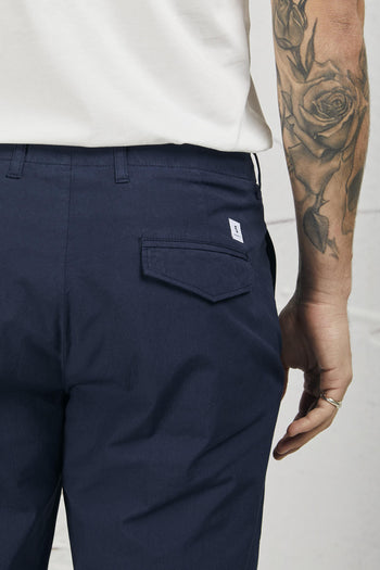 Pantalone Chino Misto Cotone Colore Blu - 6