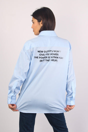 Camicia Orsetto Scritta Azzurro - 4
