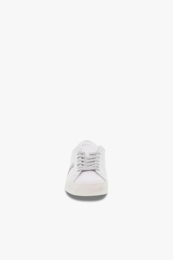 Sneakers HILL LOW CALF WHITE-BLUETTE in pelle bianco e bluette - 4