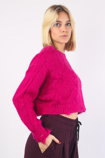 Maglia Mohair Rotture Fondo Magenta - 6