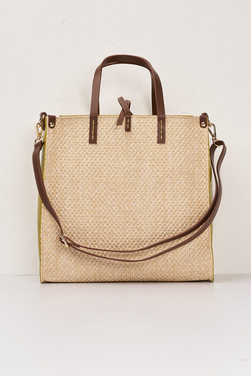 Borsa Felicia medium paglia e cocco